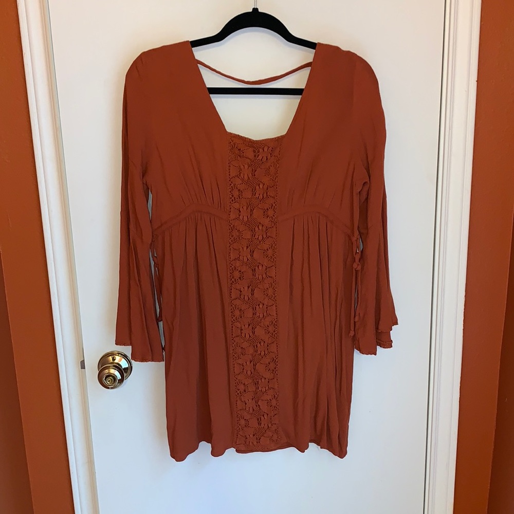 ALTER’D STATE BURNT ORANGE DRESS SIZE S